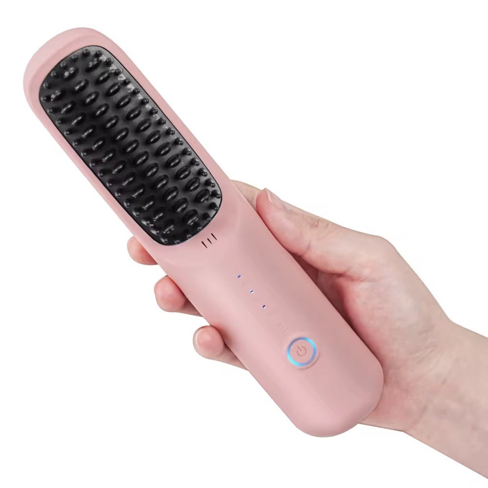 Mini peigne cheveux à lisser chauffant sans fil (3 températures réglable) - SamaShop
